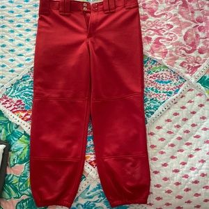 Gently used Woman’s Mizuno Red softball pants, Size Small